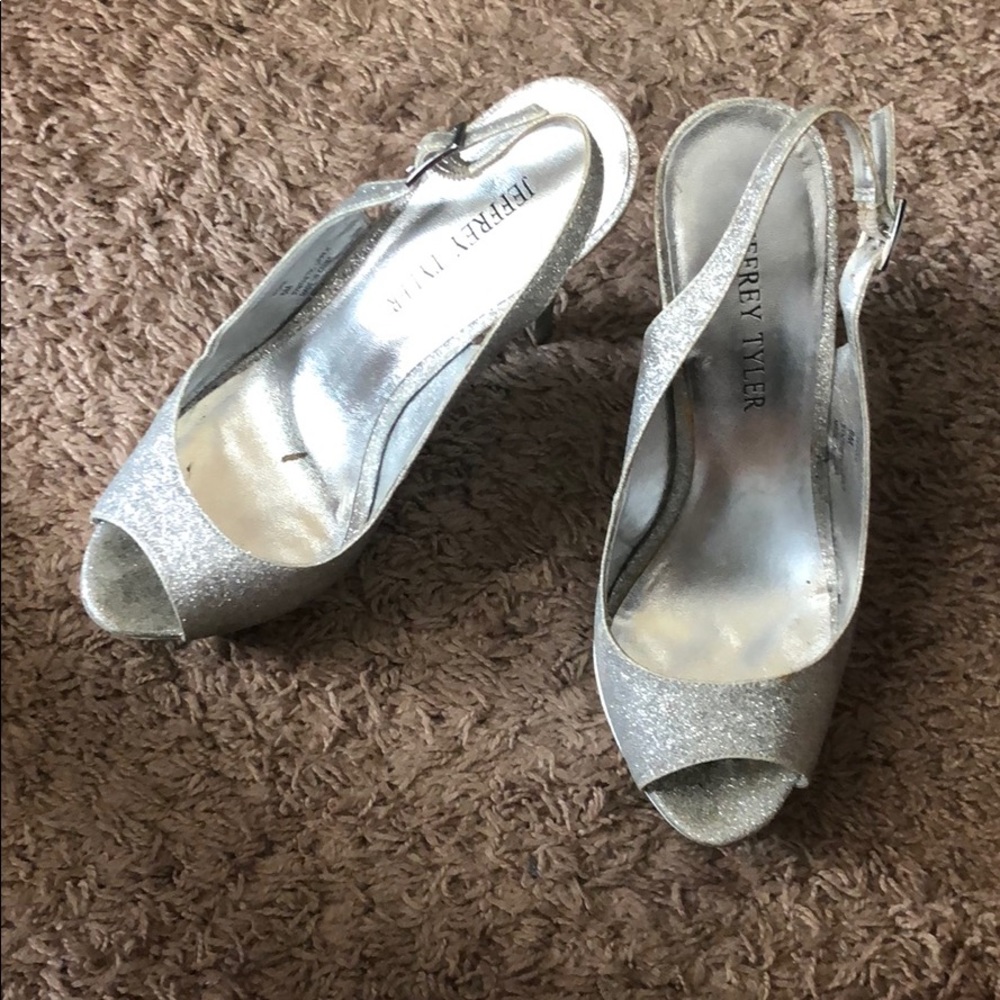 Sparkly silver shoes